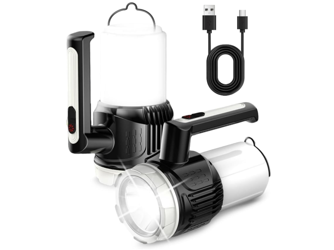 Yunzii CH 22031 Linterna LED recargable de 1500 lúmenes con 6 modos, resistente al agua, color negro
