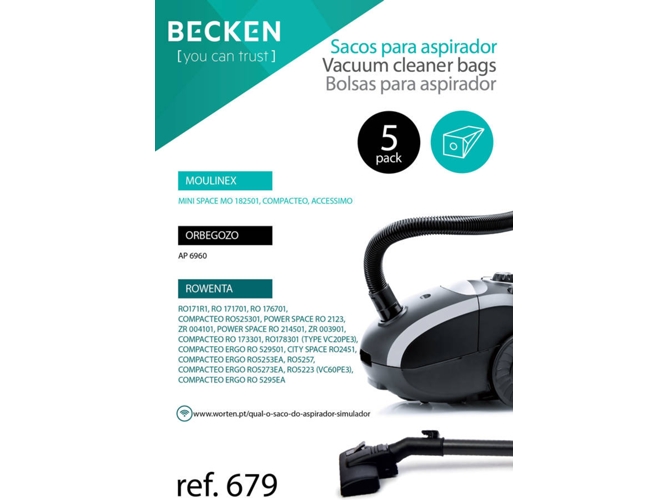 Bolsa de aspirador BECKEN REFª679 (5 unidades)