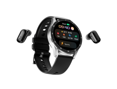 Smartwatch 2 en 1 con auriculares, compatible con iPhone, rastreador fitness, presión arterial - CHRONUS.