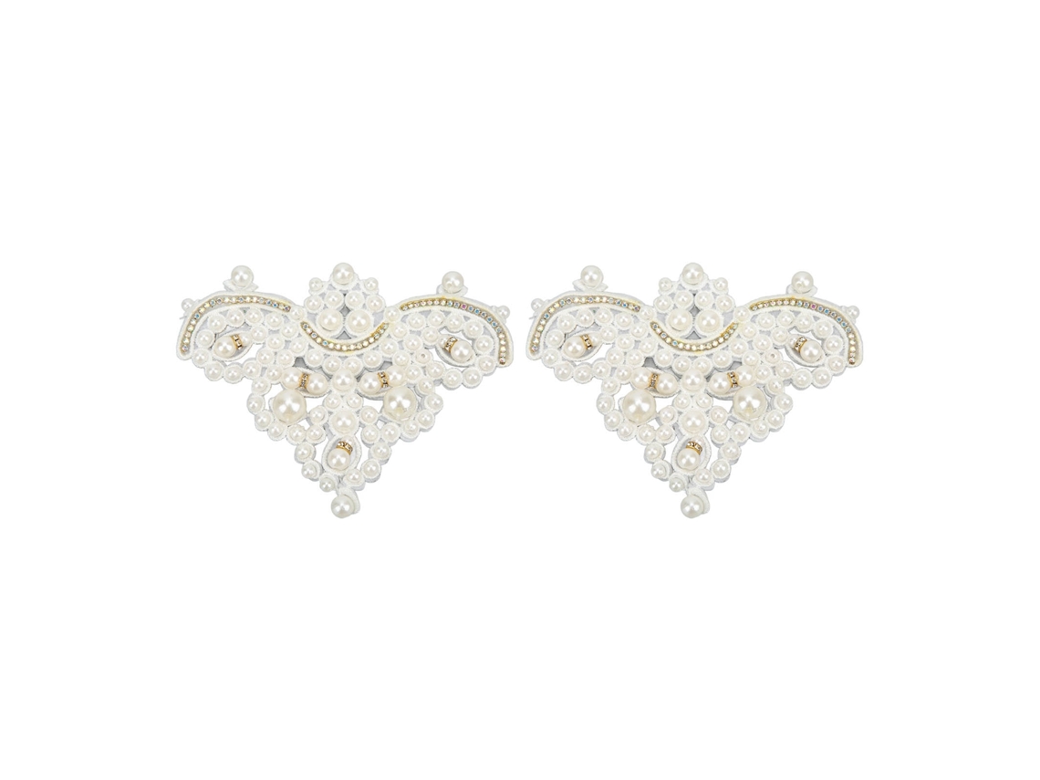 2 Piezas De Flores De Perlas Brillantes Personalizadas Para Zapatos, Botas Y Sandalias, Decoración De Moda.