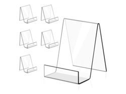 Sujetalibros Pequeños De Acrílico Transparente, 6 Unidades, Tipo Caballete, Para Libros, Álbumes, Partituras, Kaj