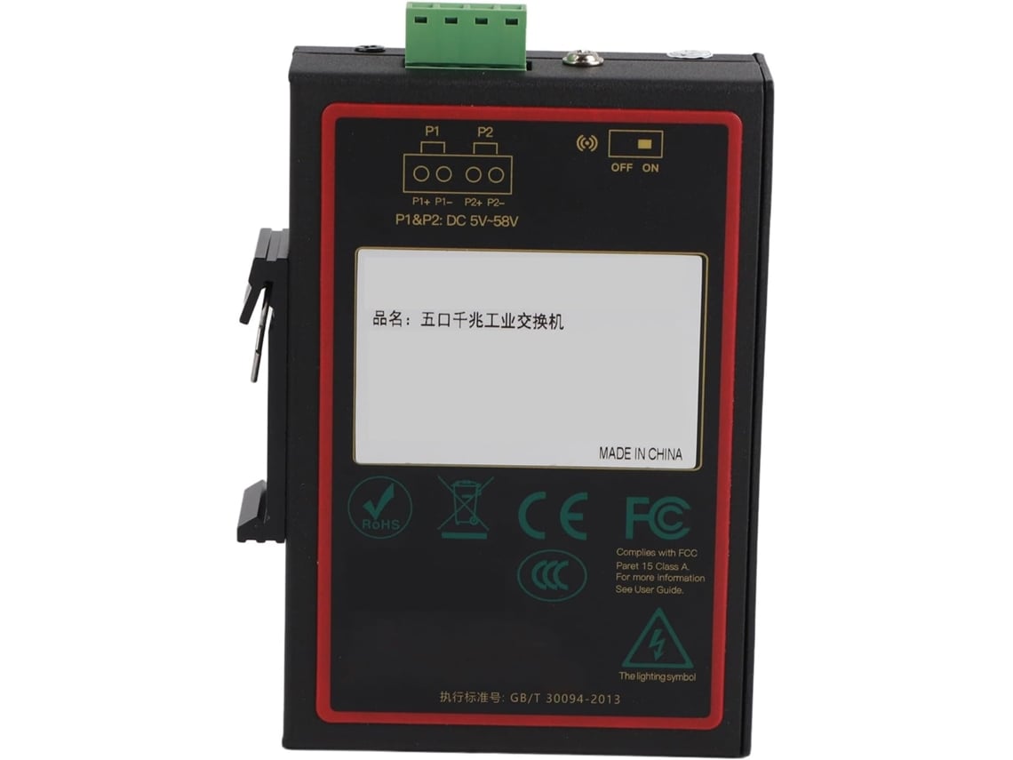 Conexión De Conmutador De Red Gigabit Ethernet De Grado Industrial