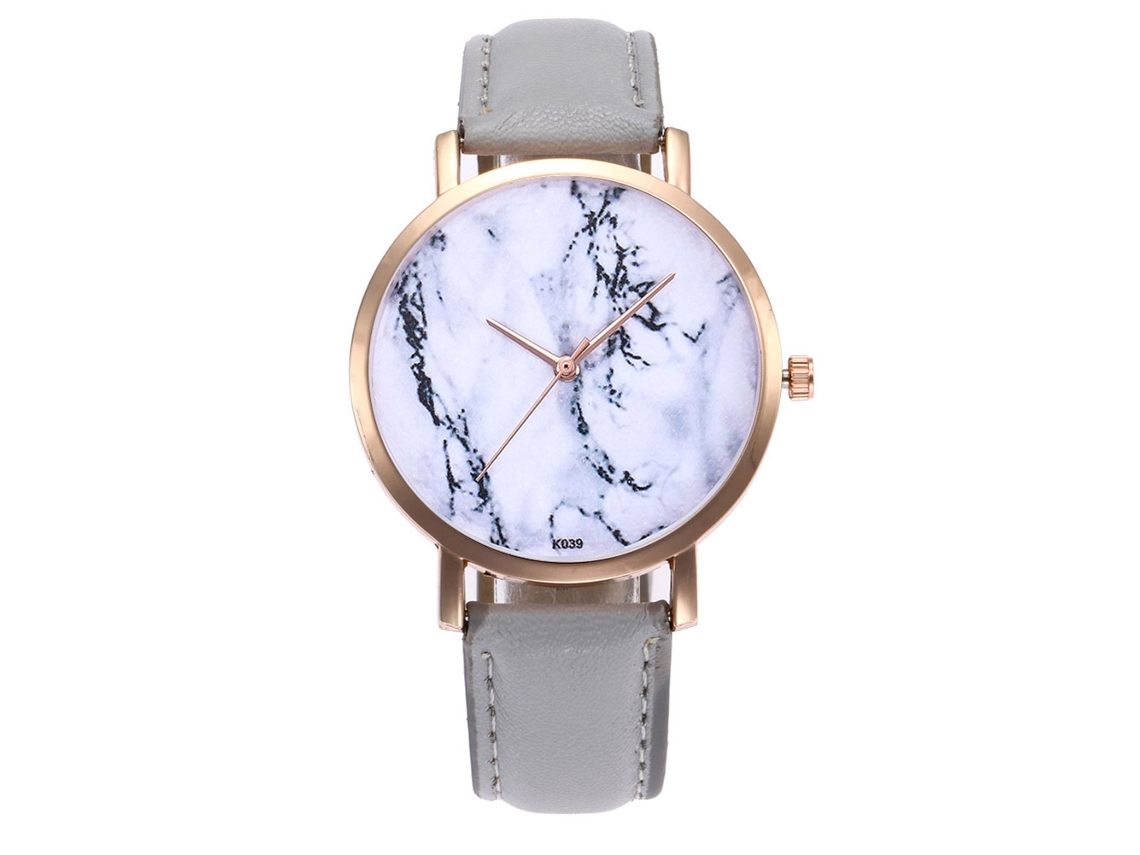 Reloj De Pareja De Cuarzo Con Dial Redondo Ultra Delgado Zhoulianfa Gris