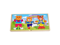 Juguetes Educativos Rompecabezas Osos Tres Vestir Puzzle Para Bebés Niños