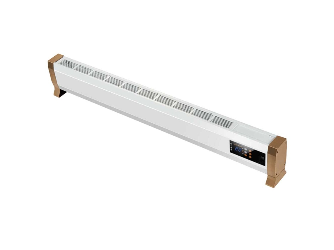 Convector Eléctrico Ultrafino 1800 W Con Mando A Distancia Mpc Alacant 1800 W Para Instalación En Suelo. Blanco metalizado.
