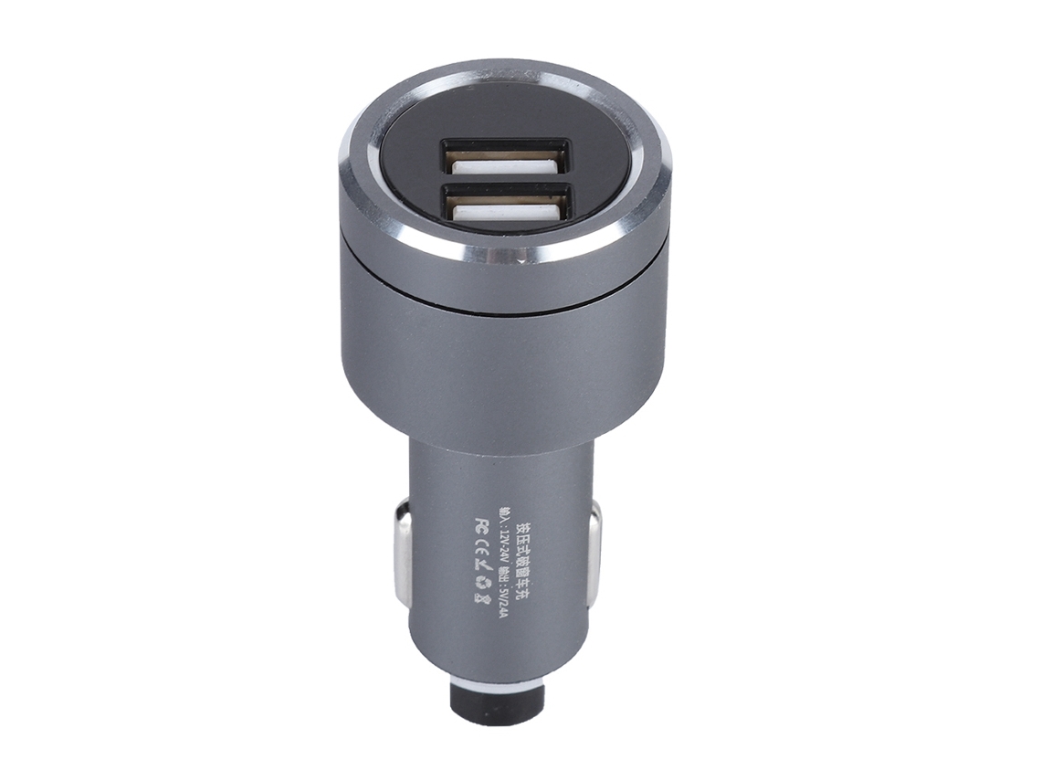 Cargador de celular con 2 puertos USB y rompecristales (sin marca)