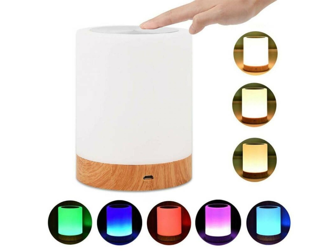 Luz Noturna Led Recarregável Anti-Cabeceira Lâmpada de Mesa de Toque Decoração de Quarto Romano GERTIZ