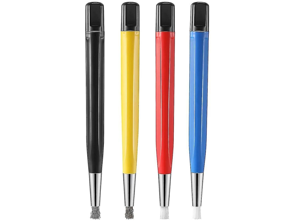 Juego de 4 bolígrafos para eliminar óxido, ideales para pulir fibra de vidrio, latón, acero y nailon.