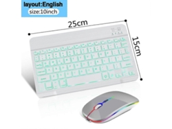 Teclado y ratón inalámbricos Bluetooth, teclados mini en español y ruso, teclado retroiluminado para teléfono, teclado profesional Ly Ebike