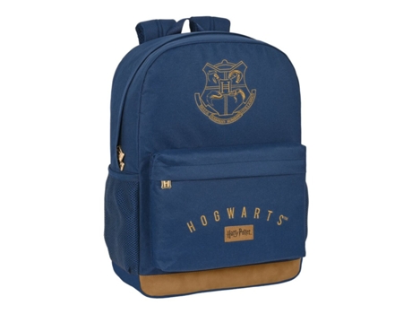 Mochila de La Escuela Harry Potter Mágica Azul Marino Marrón Marrón 32 x 43 x 14 cm