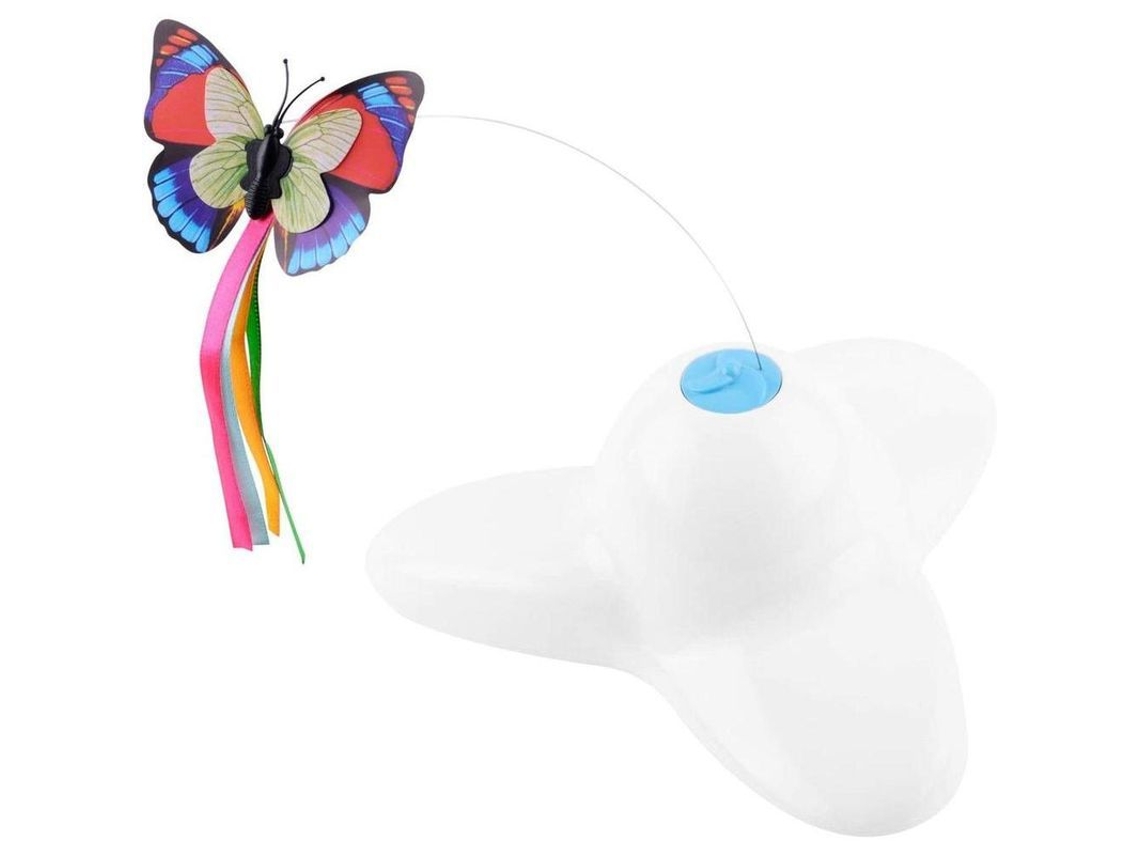 2026-8725-juguete Gato Mariposa Rotatoria Eléctrica Interactivo Con 4 Mariposas Y Base Antideslizante