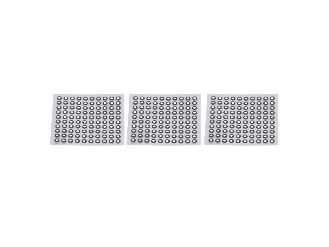 3 Láminas De Película Reflectante 3d Con Puntos De Posicionamiento Para Escáner, Diámetro Interior De 3 Mm Y Diámetro Exterior De 6 Mm, 100 Unidades Por Lámina.