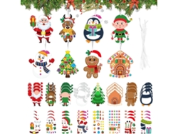 Kits Navideños De Bricolaje, Decoraciones 2d Con Pegatinas, Crea Adornos Para El Árbol - Para Y