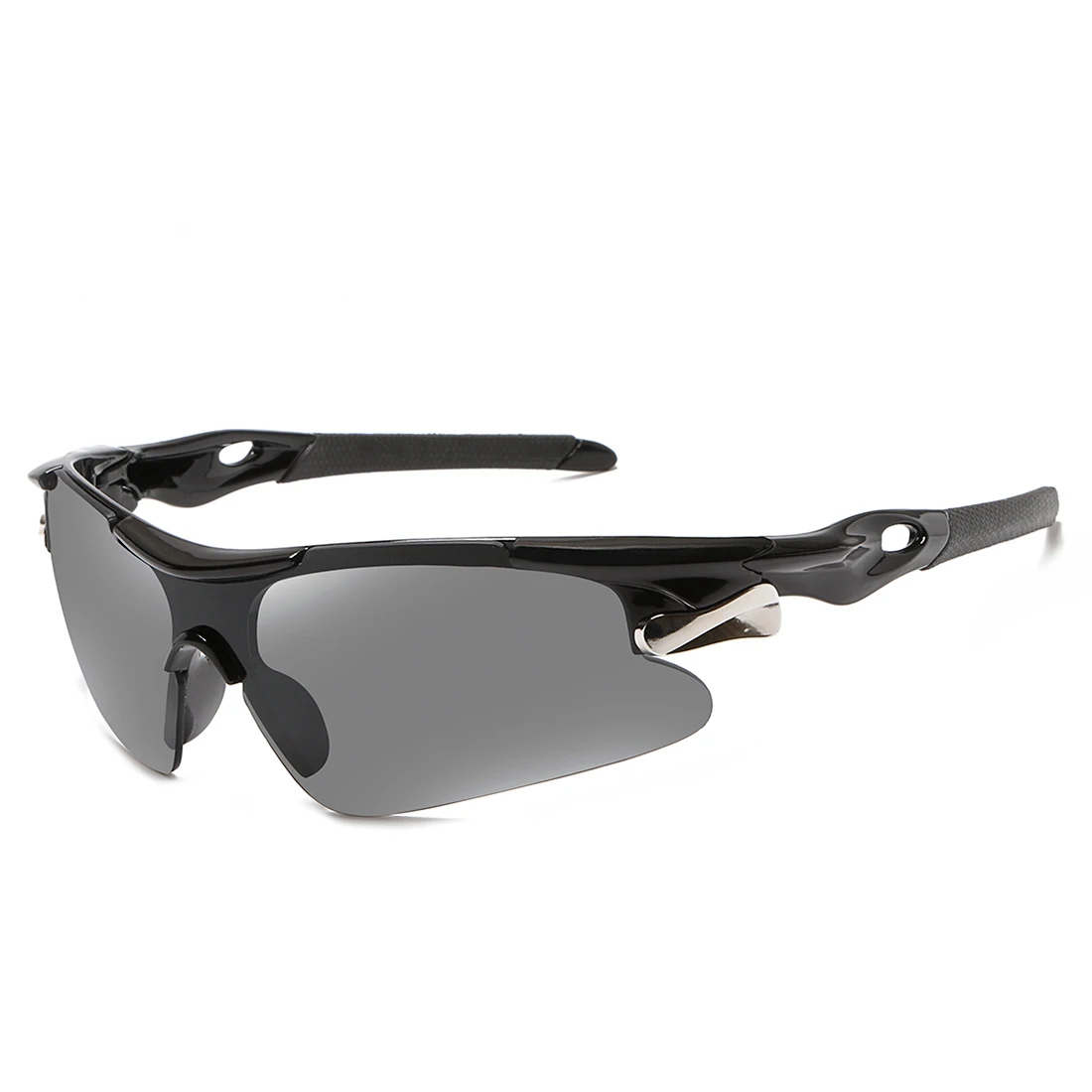 Óculos de ciclismo com proteção UV400, lentes de polímero e design unissex MDUG (preto/cinza)