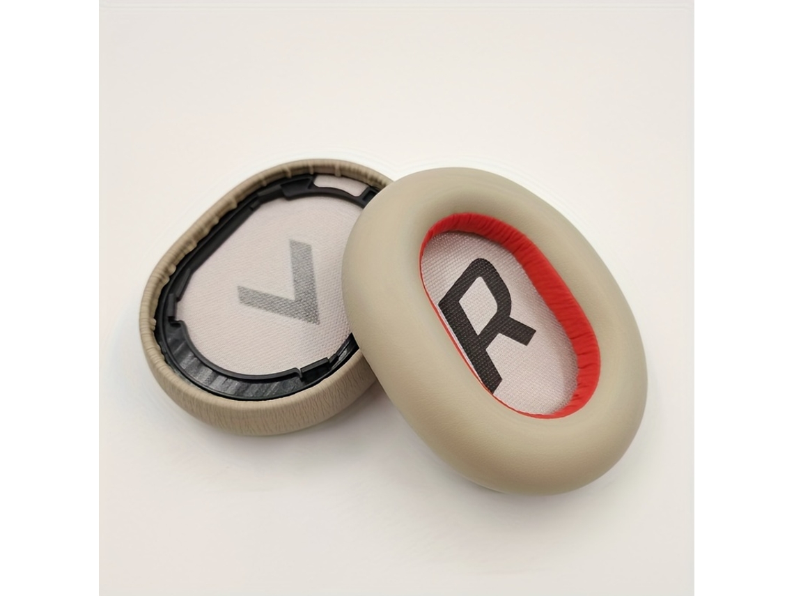 Cuich Almohadillas de piel sintética para auriculares Plantronics Backbeat Pro 2, Voyager 8200 UC, color blanco