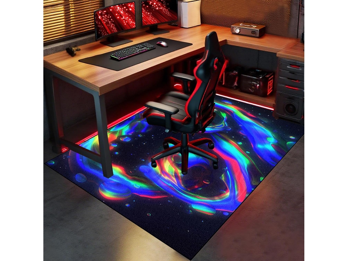 Alfombrilla Antideslizante Silla Gaming, Oficina, Suelo Madera, Suelos Ruedas, Protector Sillas, 80 X 120 Cm
