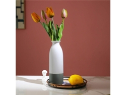 Jarrones De Cerámica Blancos Y Grises, Jarrones Para Flores, Estilo Moderno Y Sencillo Con Efecto Cepillado Para Decoración.