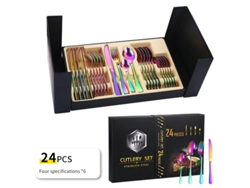 Conjunto de Talheres de Aço Inoxidável 24 Peças GERTIZ