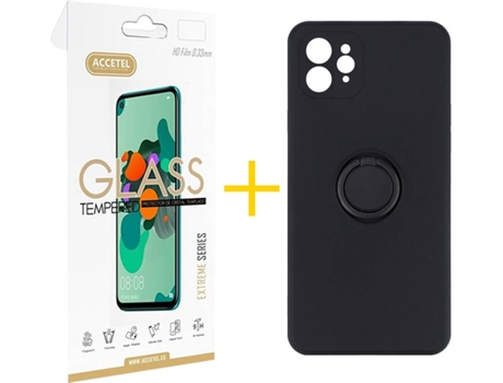 Carcasa + Protector de Pantalla para iPhone 11 Pro Max ACCETEL Negro
