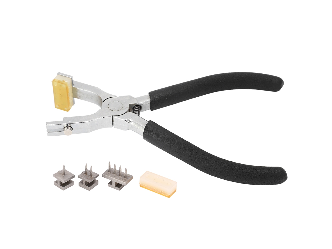 Herramienta Manual Para Cuero, Alicates Perforadores, Costura, Acero Inoxidable, Punta Plana