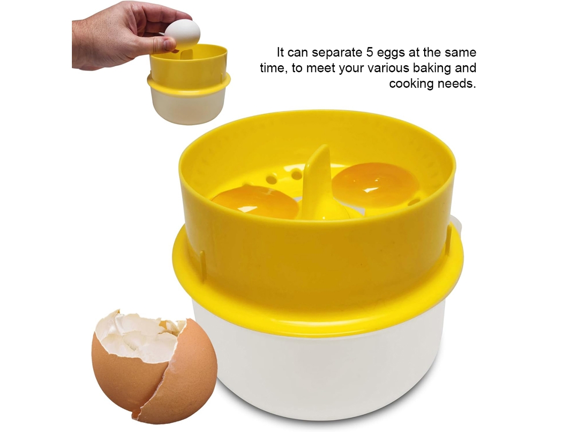 Separador de huevos de plástico con recipientes para cocina y repostería con marca