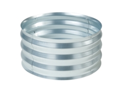 Huerto urbano Andrano redondo de acero Ø61x31 cm - Plata CASA.PRO