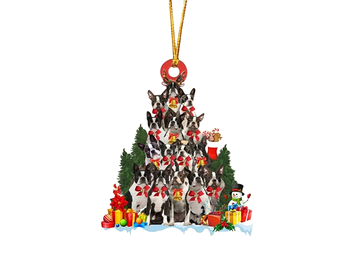 Colgante De Perro De Madera Para Decorar El Árbol De Navidad, Regalo Para Amigos Y Familiares.