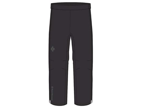 Pantalones para Hombre BLACK DIAMOND Stormline Stretch Full Zip Rain Negro para Montaña (S)