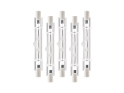 Rebe-5 Pack Bombilla Halógena Lineal R7s 118mm 300w 230v Ajustable Para Construcción Hogar Tiendas Oficinas Transparente