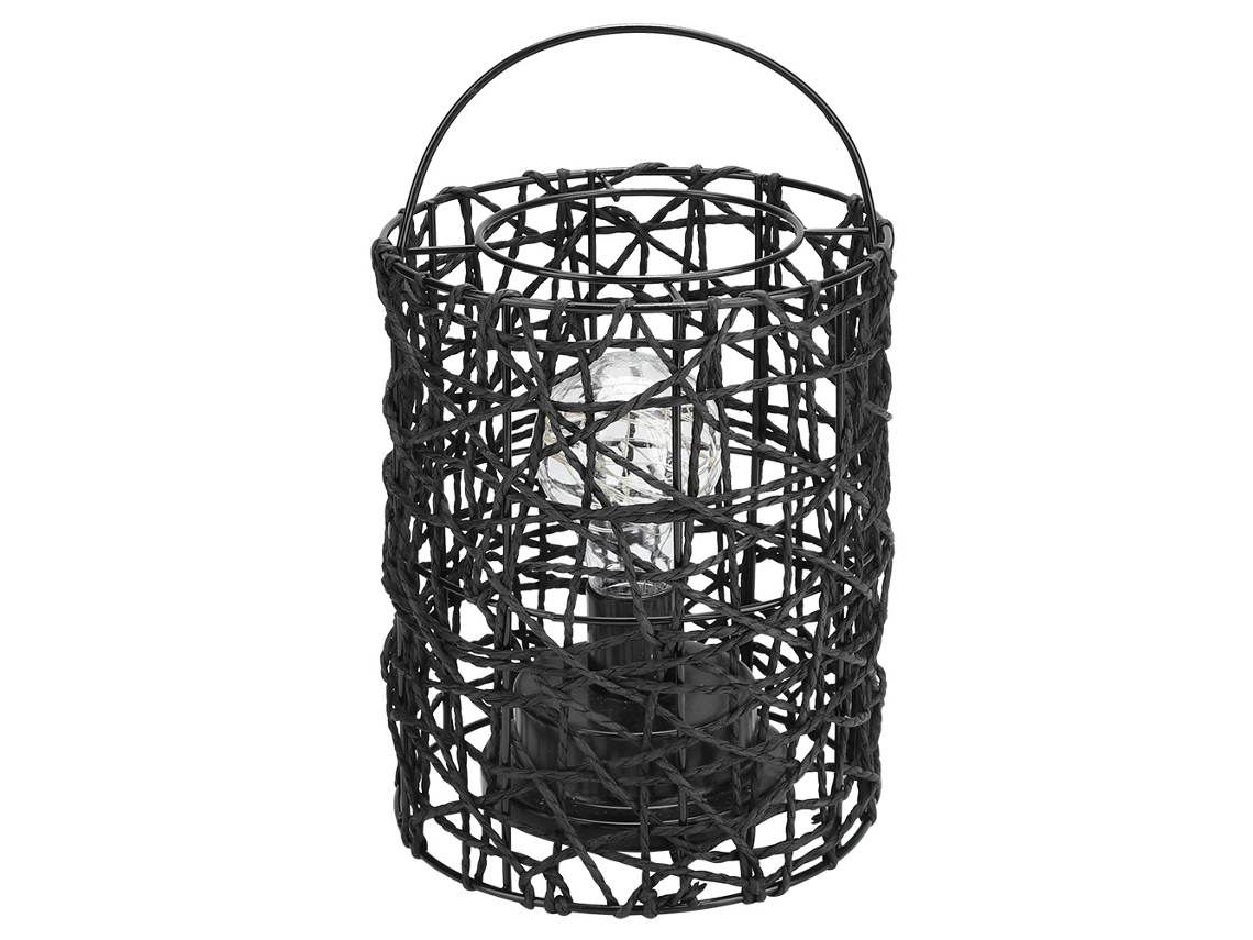 Bombilla LED de luz nocturna hecha a mano con jaula de hierro para iluminación y decoración de habitaciones.