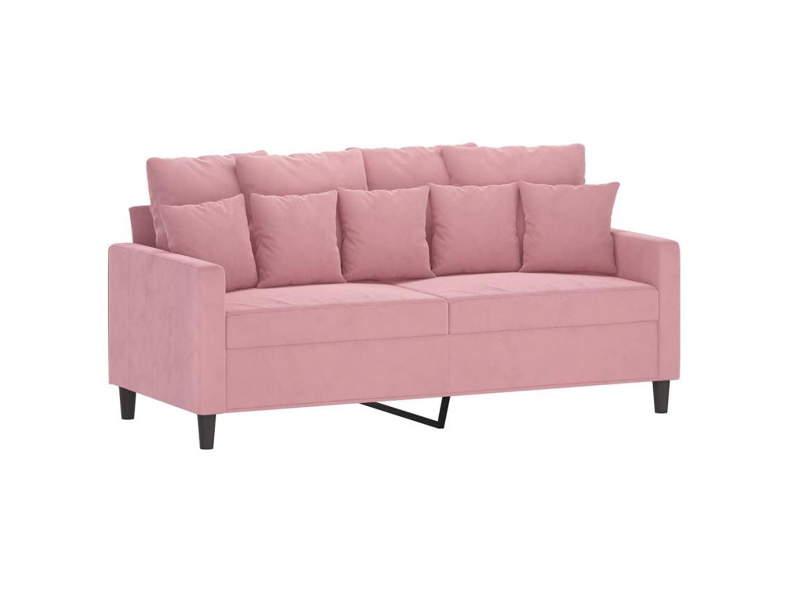Sofá de 2 plazas terciopelo VIDAXL rosa (140 cm)