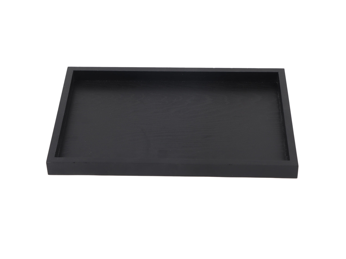 Bandeja de madera maciza ecológica para porciones, multiusos para hoteles, restaurantes, cafeteras y comedores domésticos. Bandeja de madera con bordes redondeados.