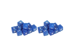 Jinwei-set De 20 Dados De Signos Más Y Menos De 16mm Para Enseñanza Matemática Infantil Azul