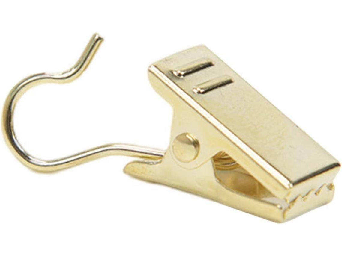 Rebe-20 Ganchos De Cortina De Acero Inoxidable, Clip Para Cortinas, Ideal Para Colgar Cortinas Del Varilla Oro