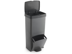 Cubo de Basura OZAIA Vanern (Gris Antracita - Plástico y Vinilo - 39x33.2x77 cm)