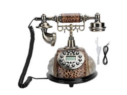 Teléfono fijo retro elegante con retroiluminación