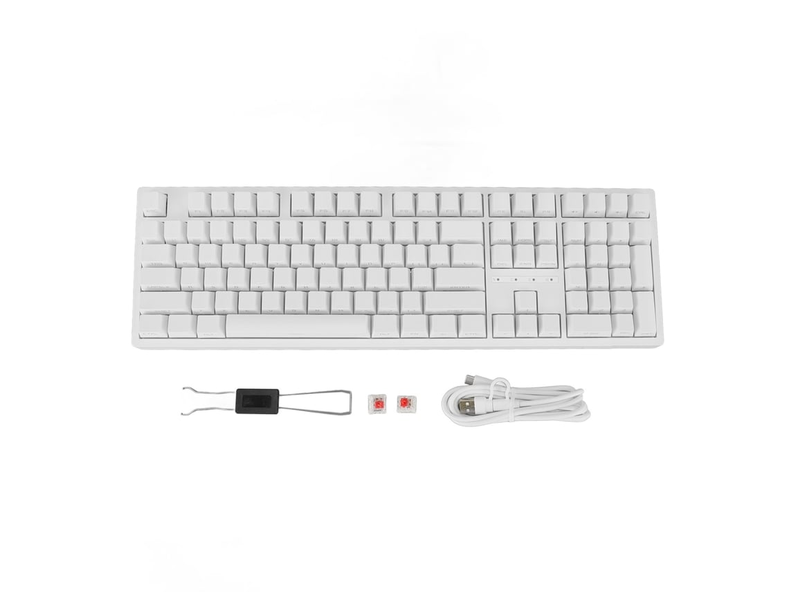 Teclado mecánico Baoj-2026 de 108 teclas, interruptores rojos, RGB, inalámbrico 2.4G, Bluetooth, USB-C, con cable, compatible con Windows, Harmonyos y Android.