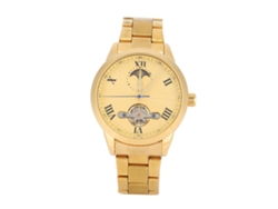 Reloj De Pulsera Mecánico Automático Informal Para Hombre Con Esfera Redonda Calada