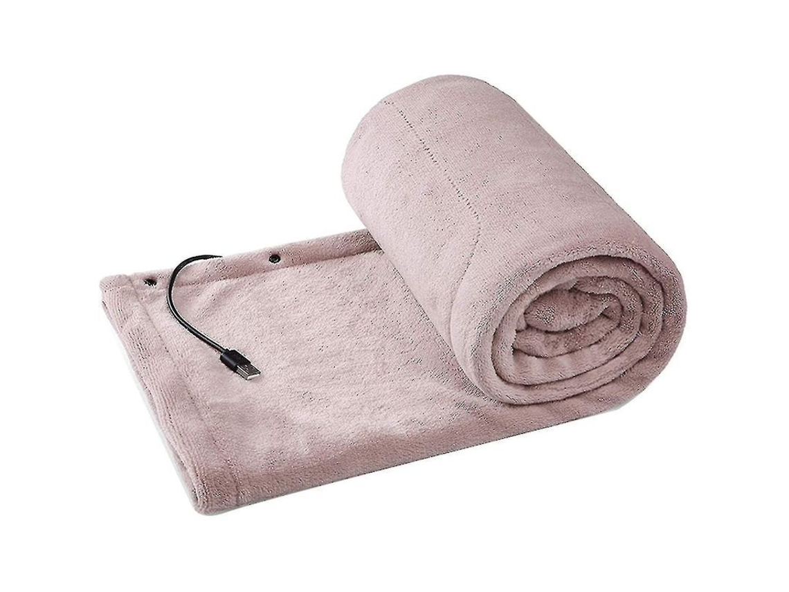 Manta Eléctrica Recargable Por Usb, Manta De Franela Con Calefacción, Calentamiento Rápido, Totalmente Lavable A Máquina, 140 X 80 Cm.