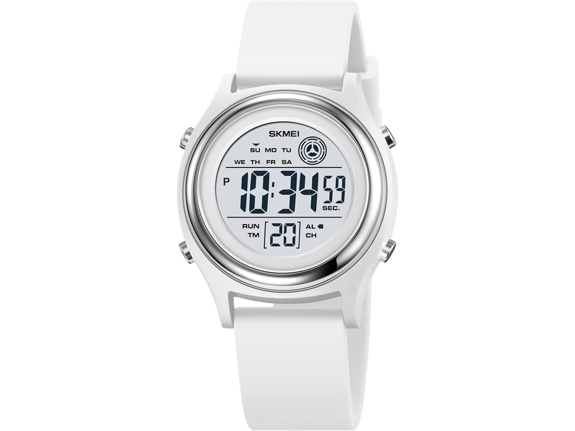 Temporizadores Led Resistentes Al Agua Resistente A Arañazos Y Reloj Digital Con Pulsera De Silicona Plata Brancayuysan
