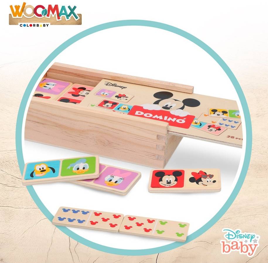 Juego de Dominó WOOMAX de madera Mickey y Minnie (2 años)