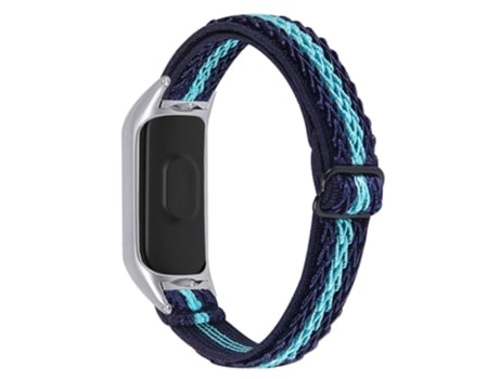 Correa de nailon elásticos ajustables bucle tejido para Xiaomi Mi Band 5/6 - azul medianoche