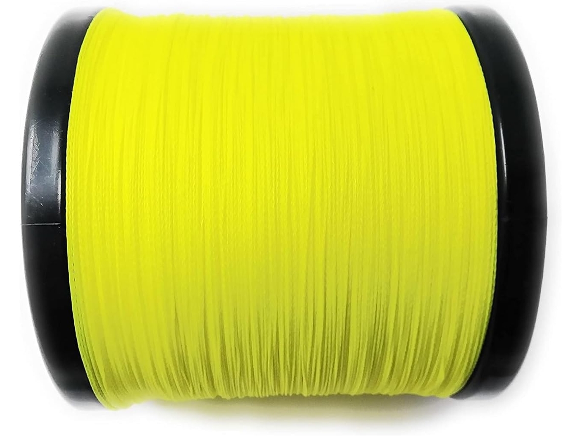 Hilo De Pesca Trenzado Pe 4 Hilos, 18-88 Lb, Multifilamento Súper Duradero Y Suave (color: Amarillo, Tamaño...