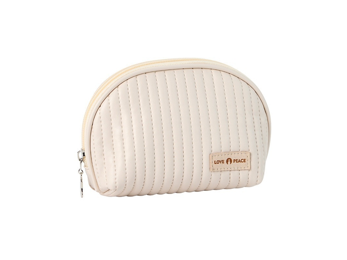 Bolsa de maquillaje portátil impermeable beige