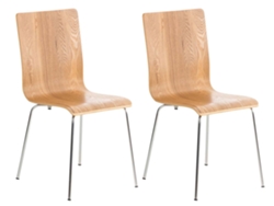Conjunto de 2 sillas de espera CLP roble PEPE
