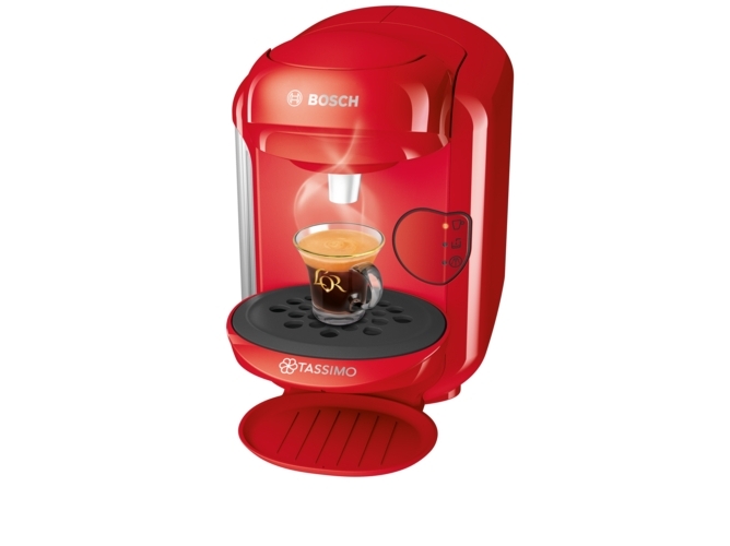 1300 W Bosch TAS1403 Tassimo Vivy 2 diseño compacto Cafetera automática de cápsulas color rojo 