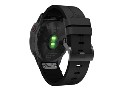 Correa de piel auténtica para Garmin Fenix 6X - negro