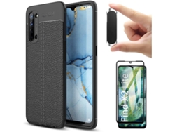 Kit Funda, Protector y Soporte Oppo Find X2 Lite Rugged Leather Gris