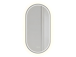 Espejo Rea Led Ovl Black 50x100cm