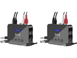 2 Transmisores/receptores Estéreo Fm Bluetooth 5.0 Con Entradas Aux, Jack De 3,5 Mm Y Rca (nfc)
